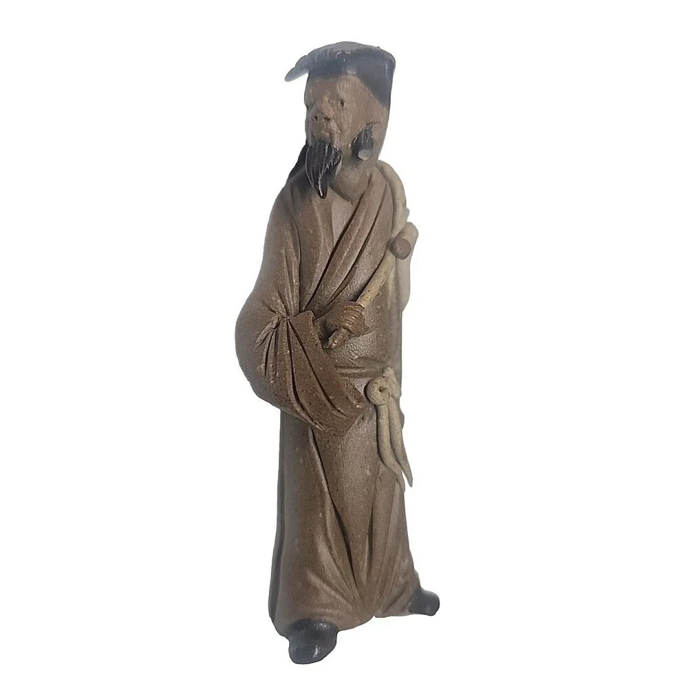 Vintage Asian Chinese Miniature Mudman Statue Figurine  3.5” *Read